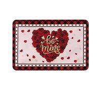 Sois À Moi Cœur De Rose Tapis De Bain Anti-Salissures Tapis De Douche Lavable en Machine Paillasson D'Entree pour Salon Porte Baignoire 40X60Cm