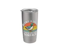 Sois comme un canard, calme sur le Surface Duck Gobelet isotherme en acier inoxydable double paroi