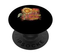 Sois comme Un Tournesol, Je me tiendrai Debout et trouverai la lumière du Soleil PopSockets PopGrip Adhésif
