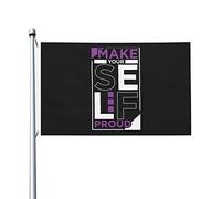 Sois Fier De Toi Drapeau De Jardin Durable Drapeaux De Jardin Drôle Garden Flag Décoration Pour Patio Porche Extérieure 90X152Cm