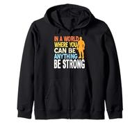 Sois Fort Citation Fitness Motivation Sweat à Capuche