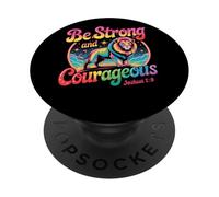 Sois Fort et Courageux Josué 1:9 Lion PopSockets PopGrip Adhésif