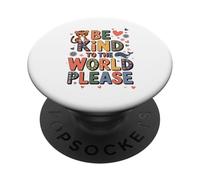 Sois gentil avec le monde, s'il te plaît, Heart Whale PopSockets PopGrip Adhésif