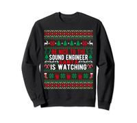 Sois gentil avec l'ingénieur du son que le père Noël regarde Noël Sweatshirt