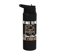Sois gentil avec moi, je sais comment cacher des preuves, inspecteur. Stainless Steel Insulated Water Bottle