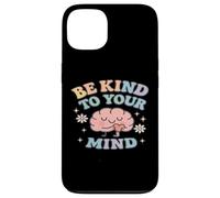 Sois Gentil avec Ton Esprit, Joli Cerveau et cœur Coque pour iPhone 13