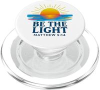 Sois la lumière Matthieu 5:14 Scène du Lever du Soleil Foi chrétienne PopSockets PopGrip pour MagSafe