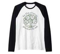 Sois Le Changement Que tu Veux Voir Arbre Colombe Paix Manche Raglan