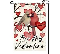 Sois Mon Cœur Cardinal Garden Flag Couleurs Vives Drapeau De Jardin Résistant Aux Intempéries Bannière Pour Vacances Extérieur Intérieur 30X45Cm