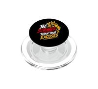 Sois Plus Fort Que tes Excuses en Forme de Lion PopSockets PopGrip pour MagSafe
