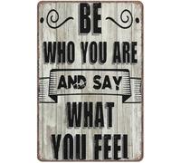 Sois Toi-Même, Dis Ce Que Tu Ressens. Devise Metal Tin Sign Imperméable Plaque Métallique Décorative Plaque Métal Pour Cuisine Atelier Restaurant 20X30Cm