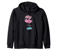 Sois Ton Beau Flamant Rose Sweat à Capuche