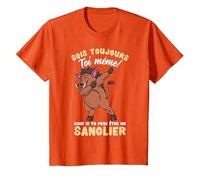 Sois Toujours Toi-même Sanglier T-Shirt, Enfant, Orange, 12 Ans