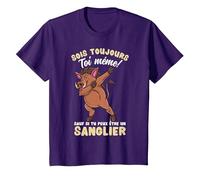 Sois Toujours Toi-même Sanglier T-Shirt, Enfant, Violet, 8 Ans