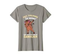 Sois Toujours Toi-même Sanglier T-Shirt, Femme, Ardoise, L