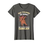 Sois Toujours Toi-même Sanglier T-Shirt, Femme, Asphalte, M