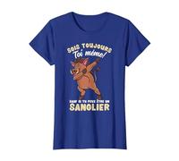 Sois Toujours Toi-même Sanglier T-Shirt, Femme, Bleu Royal, M