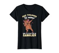 Sois Toujours Toi-même Sanglier T-Shirt, Femme, Noir, M
