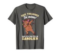 Sois Toujours Toi-même Sanglier T-Shirt, Homme, Asphalte, M