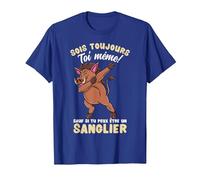 Sois Toujours Toi-même Sanglier T-Shirt, Homme, Bleu Royal, M