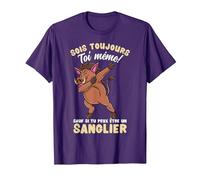 Sois Toujours Toi-même Sanglier T-Shirt, Homme, Violet, M