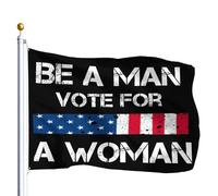 Sois Un Homme, Vote Pour Une Femme Bannières 90X150Cm Éclatantes Suspendre Bannière Drapeaux Pour Extérieure Fêtes Vacances