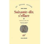 Soixante-dix s'efface Ernst Jünger (Auteur), Julien Hervier (Traduction)
