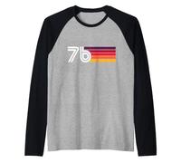 Soixante-Seize 1976 Rétro 50e Anniversaire Manche Raglan