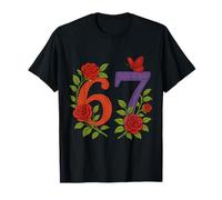 Soixante Sept 67 Fleurs de lys Papillon Anniversaire T-Shirt
