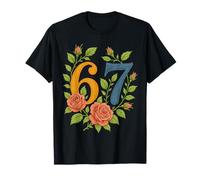 Soixante Sept 67 Fleurs de lys Papillon Anniversaire T-Shirt