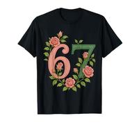 Soixante Sept 67 Fleurs de lys Papillon Anniversaire T-Shirt