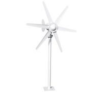 Soixehet Kit générateur d'éolienne 800 W, système d'énergie éolienne 12 V/24 V à 6 pales avec contrôleur de charge, moulin vent faible vitesse démarrage pour maison, ferme, camping-car, Blanc