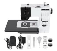 Soixehet Machine à coudre avec 38 points intégrés - électrique domestique pour débutants, table d'extension, lumière LED, fonction point arrière, portable le quilting, les travaux UE