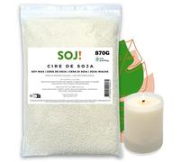 Soj! - Cire de Soja sans OGM pour bougies coulées - Cire pour bougies - Marque française - 870G