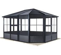 Sojag Alu Pavillon d'hiver froid Charleston 1215 Anthracite 384x489x281 cm
