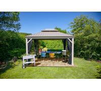 Sojag Aluminium Pavillon Messina 1012 incl. moustiquaire Champagne 298x363x292 cm