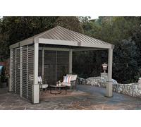 Sojag Aluminium Pavillon Nanda 1212 incl. paroi latérale Champagne 363x363x313 cm