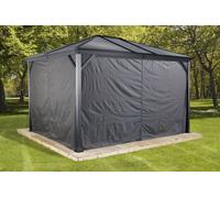 Sojag kit rideau assorti à Ventura 10x14 gris foncé polyester