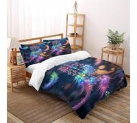 SOJFGSNAJ Capteur de rêves Housse De Couette Double Fibre Totem Polyester Housse De Couette en Microfibre Impression 3D Ensemble De Literie Trois Pièces King(220x240cm)