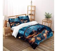 SOJFGSNAJ Cat Dreamcatcher Housse De Couette Totem Doux Housse De Couette en Microfibre Impression 3D Ensemble De Trois Pièces sur Le Lit King(220x240cm)