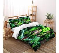 SOJFGSNAJ Clover Elf Housse De Couette Double Fibre Polyester Housse De Couette en Microfibre Impression 3D Ensemble De Literie Trois Pièces Double（200x200cm）