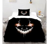 SOJFGSNAJ Figurine du Mal Housse De Couette Double Fibre Polyester Housse De Couette en Microfibre Impression 3D Ensemble De Literie Deux Pièces Single(135x200cm)