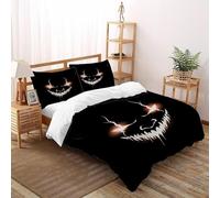 SOJFGSNAJ Figurine du Mal Housse De Couette Polyester Housse De Couette en Microfibre Impression 3D Ensemble De Literie Trois Pièces Super King（260x220cm）