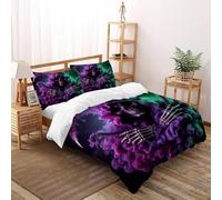 SOJFGSNAJ la Mort Noire Housse De Couette Double Couche Totem Doux Et Confortable Housse De Couette en Microfibre Impression 3D Ensemble De Trois Pièces Super King(260x220cm)
