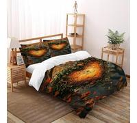 SOJFGSNAJ l'arbre du Don Housse De Couette Hypoallergénique Housse De Couette en Microfibre Impression 3D Ensemble De Trois Pièces King(220x240cm)