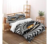 SOJFGSNAJ Lever du Soleil Housse De Couette Double Couche Totem Polyester Housse De Couette en Microfibre Impression 3D Ensemble De Literie Trois Pièces Super King(260x220cm)
