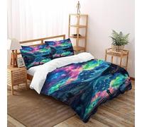 SOJFGSNAJ Paysage Housse De Couette Double Fibre Totem Polyester Housse De Couette en Microfibre Impression 3D Ensemble De Trois Pièces King(220x240cm)