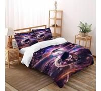 SOJFGSNAJ Petit Monstre Housse De Couette Double Fibre Totem Dessin animé Doux Et Confortable Housse De Couette en Microfibre Impression 3D Ensemble De Literie Trois Pièces Super King（260x220cm）