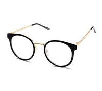 SOJOS Lunettes Anti-Lumière Bleue Rétro Rond Pour Femmes TR90 Lunettes d’ordinateur SJ5055 Avec Monture Noir/Verre Anti-Lumière Bleue