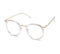 SOJOS Lunettes Anti-Lumière Bleue Rétro Rond Pour Femmes TR90 Lunettes d’ordinateur SJ5055 Avec Monture Transparent/Verre Anti-Lumière Bleue